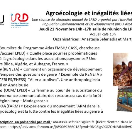 Agroécologie et inégalités liées au genre 