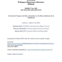 Atelier annuel POMAF (Politiques Migratoires Africaines) le 17 juin :  "L’avenir de l’espace de libre circulation et de libre résidence de la CEDEAO"