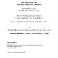 Atelier POMAF (Politiques migratoires africaines) 2026 le 2 juillet en ligne