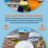 Colloque final du LMI MOVIDA du 3 au 5 novembre 2025 à Rabat