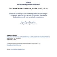 Jeudi POMAF (Politiques migratoires africaines) 19 mars 2026 11h-13h