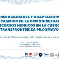 Séminaire du projet EFE - Vulnérabilité du fleuve Pilcomayo