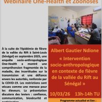 Webinaire one Health et zoonoses du RAEE : Intervention socio-anthropologique en contexte de fièvre de la vallée du Rift au Sénégal, Albert Gautier Ndione